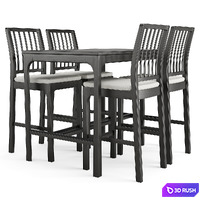 Table and chair Ekedalen 3D Model Vray, Corona