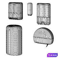 Tork elevation white 3D Model Vray, Corona