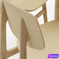 Dining chair and table - Norr11 3D Model Vray