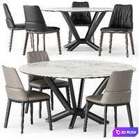 Belinda, Planer Round Keramik by Cattelan Italia 3D Model Vray, Corona