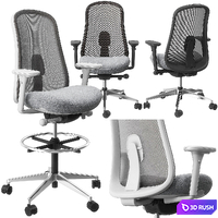 Lino chair and stool by Herman Miller 3D Model Vray