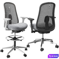 Lino chair and stool by Herman Miller 3D Model Vray
