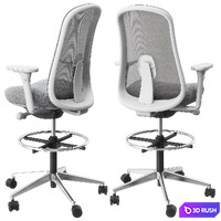Lino chair and stool by Herman Miller 3D Model Vray