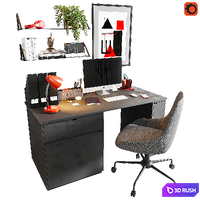 Workplace 2 3D Model Corona