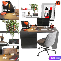 Workplace 2 3D Model Corona