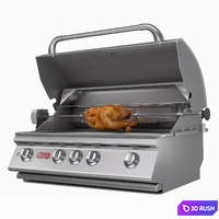 Bull Angus BBQ Grill 3D Model Vray, Corona