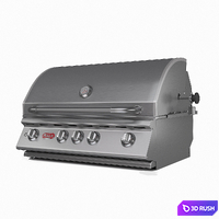 Bull Angus BBQ Grill 3D Model Vray, Corona