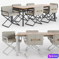 Outdoor director chair Domino by Talenti 3D Model Corona