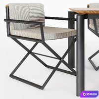 Outdoor director chair Domino by Talenti 3D Model Corona