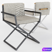 Outdoor director chair Domino by Talenti 3D Model Corona