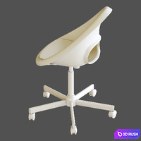 IKEA LOBERGET / BLYSKAR Swivel chair, white 3D Model Vray, Corona