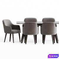 Dining Set 59 3D Model Vray, Corona