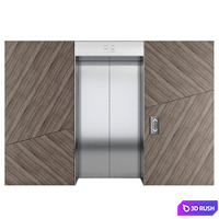 Wall panel Elevator 4 3D Model Corona