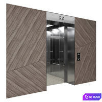 Wall panel Elevator 4 3D Model Corona
