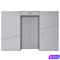 Wall panel Elevator 4 3D Model Corona