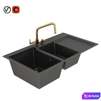 lux_sink 3D Model Vray, Corona