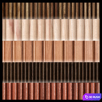 Milled wood panels 3D Model Vray, Corona