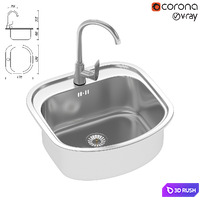 Klio Maidsinks 47x49 3D Model Vray, Corona