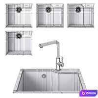 FRANKE SINK AND FAUCET 2 3D Model Vray