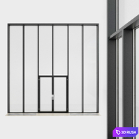 Panoramic glazing. Stained glass window. 28 3D Model Vray, Corona