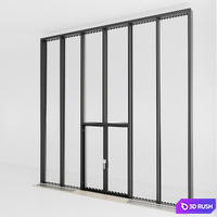 Panoramic glazing. Stained glass window. 28 3D Model Vray, Corona