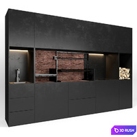 Bbq with electric kitchen 3D Model Vray, Corona