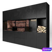 Bbq with electric kitchen 3D Model Vray, Corona