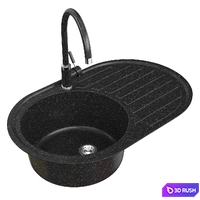 Fabiano Arc Black Sink and Faucet Fabiano Fkm Set 3D Model Corona