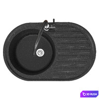 Fabiano Arc Black Sink and Faucet Fabiano Fkm Set 3D Model Corona