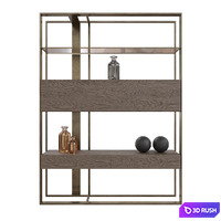 Mod Bookcase Shake Design 3D Model Corona