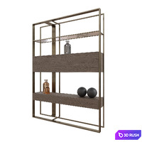 Mod Bookcase Shake Design 3D Model Corona