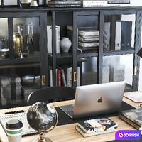 IKEA office workplace 43 3D Model Vray, Corona