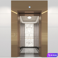 Elevator Interior with Button Panel 3D Model Vray, Corona