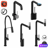 Kitchen faucets Webert set 3D Model Vray, Corona