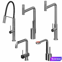 Kitchen faucets Webert set 3D Model Vray, Corona