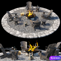 Campfire zone 3D Model Corona