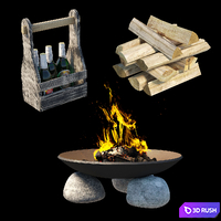 Campfire zone 3D Model Corona