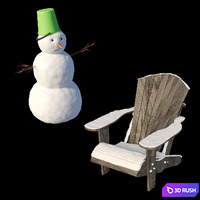 Campfire zone (winter) 3D Model Corona