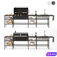 Barbecue 17 3D Model Vray, Corona