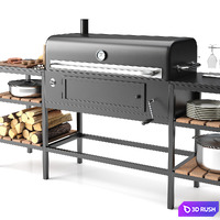Barbecue 17 3D Model Vray, Corona