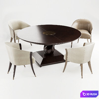 Delilah chair and Daliesque table by Christopher Guy 3D Model Vray