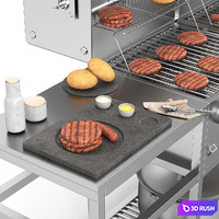 Barbecue 20 3D Model Vray, Corona