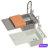 BLANCO AXIA sink set 1 3D Model Vray, Corona
