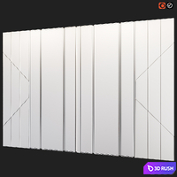 Soft decorative panel 3D Model Vray, Corona