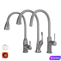 kitchen faucet set 02 3D Model Vray