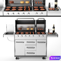 Barbecue 23 3D Model Vray, Corona
