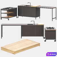 NORMA Outdoor Kitchen 3D Model Vray, Corona