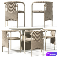 Table and Chairs MCGUIRE 3D Model Vray