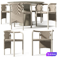 Table and Chairs MCGUIRE 3D Model Vray