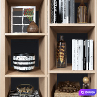 Shelving unit Ikea Kallax 3D Model Vray, Corona
